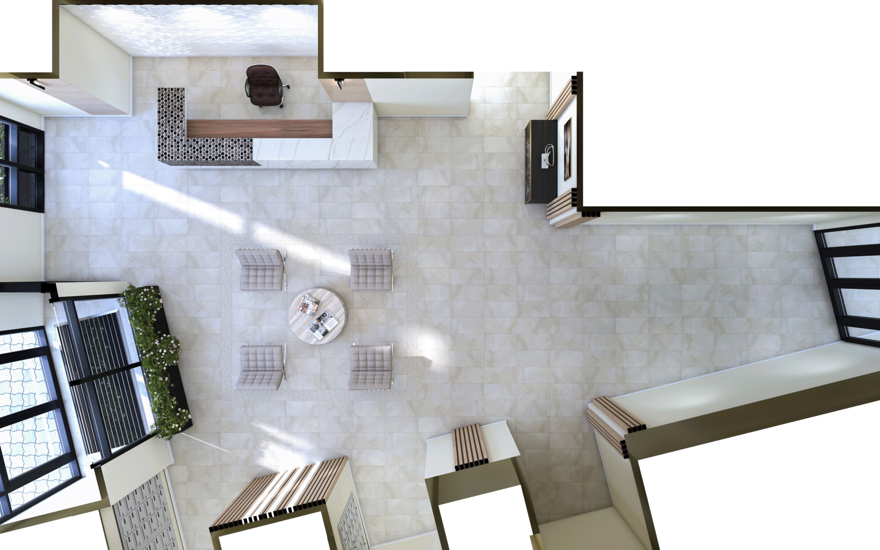 3D floor plan rendering