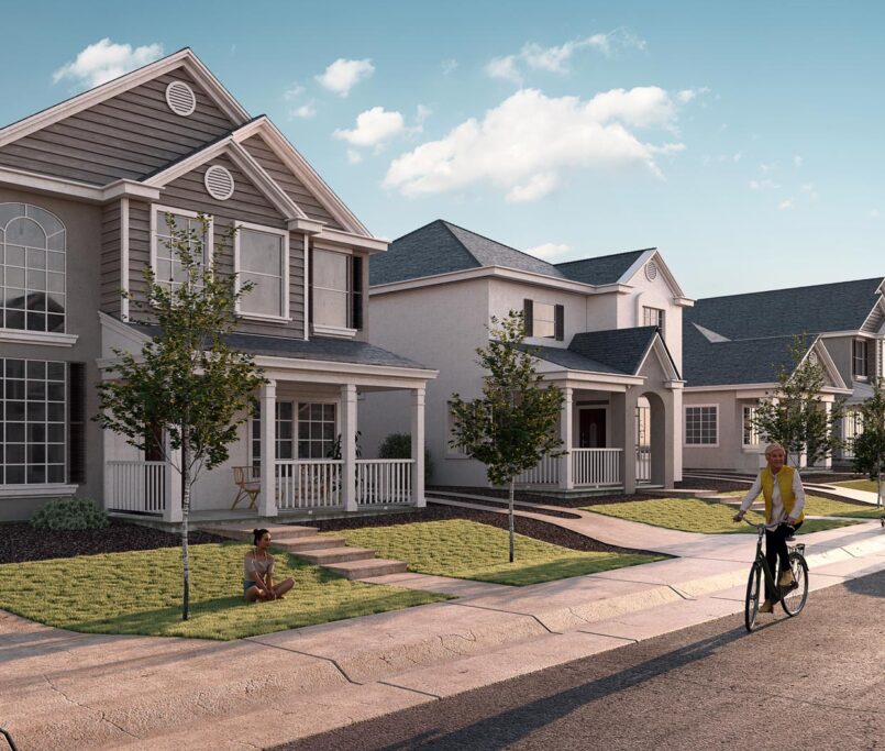 CGI generated Townhouse rendering Services