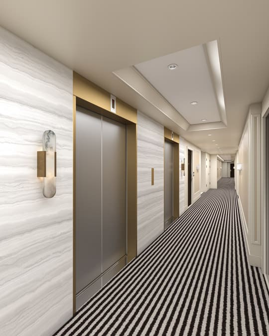 Interior 3d rendering - Elevators - Archviztech