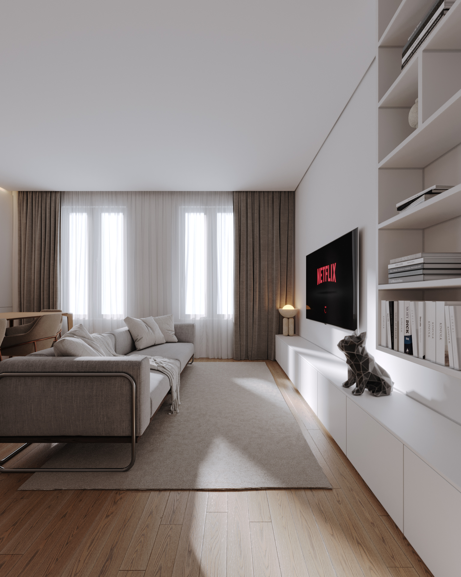 Sun Flat 3d rendering
