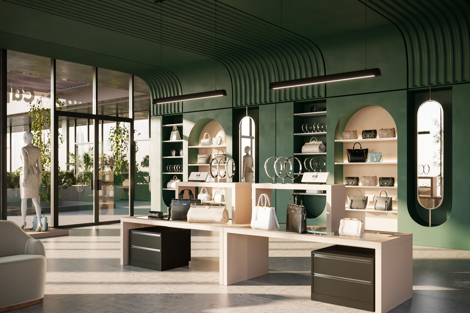 interior rendering - shop