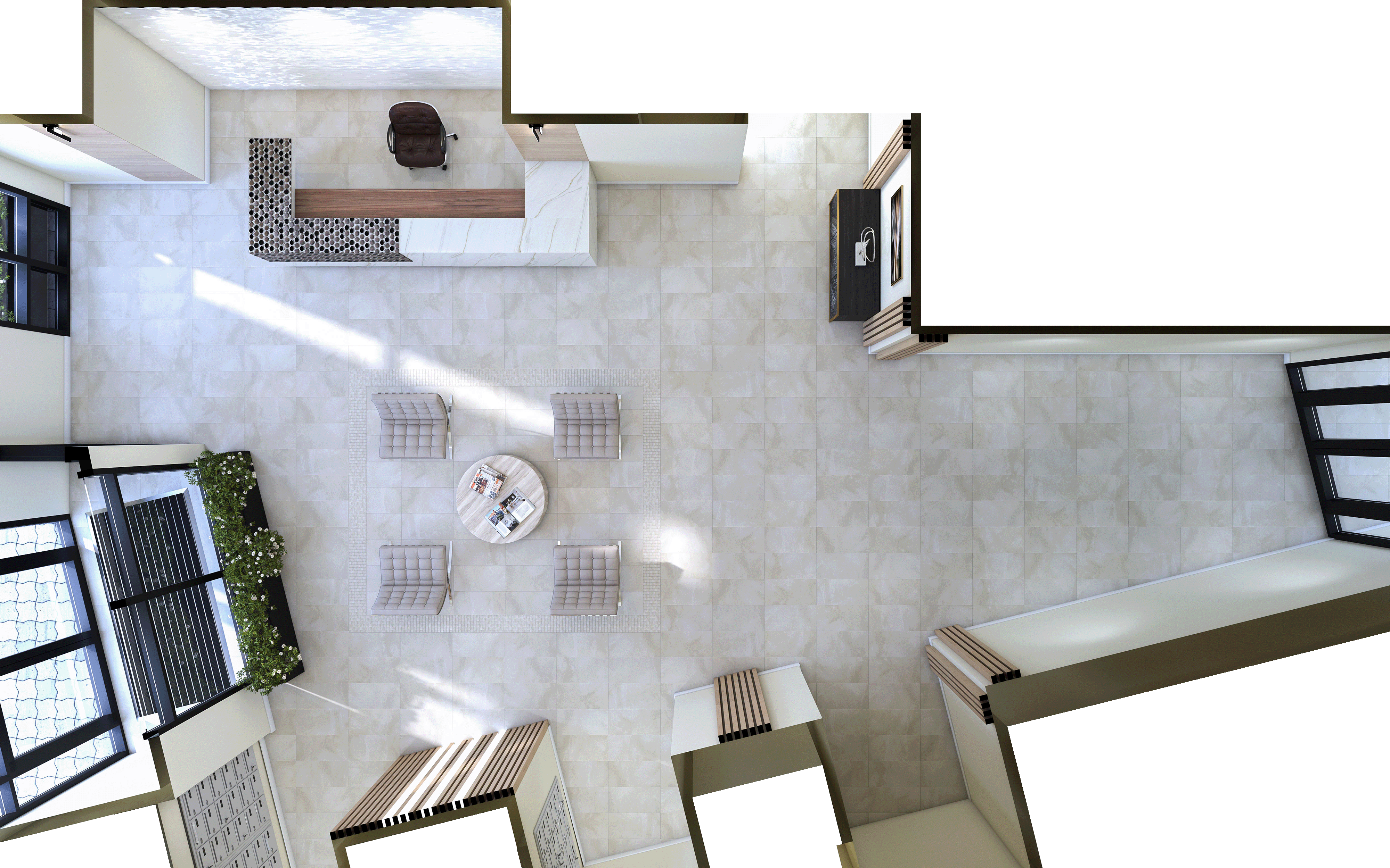 3D floor plan rendering